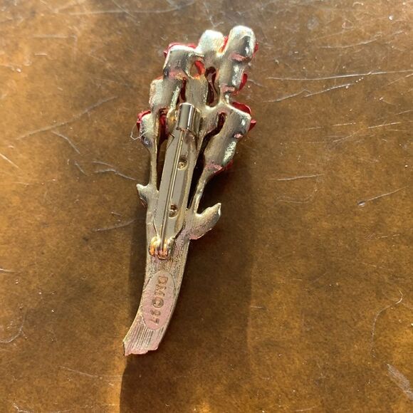 Vintage Bouquet Rose brooch DM97 - Picture 2 of 4